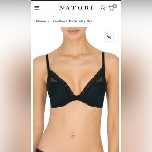 NWOT black lace Natori - Feathers Maternity Bra, size 34DDD. Bought by mistake.